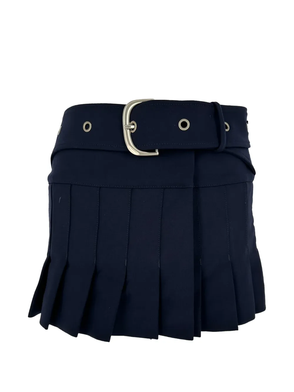 Off-White Pre-Owned 2020s belted pleated mini skirt - Blau