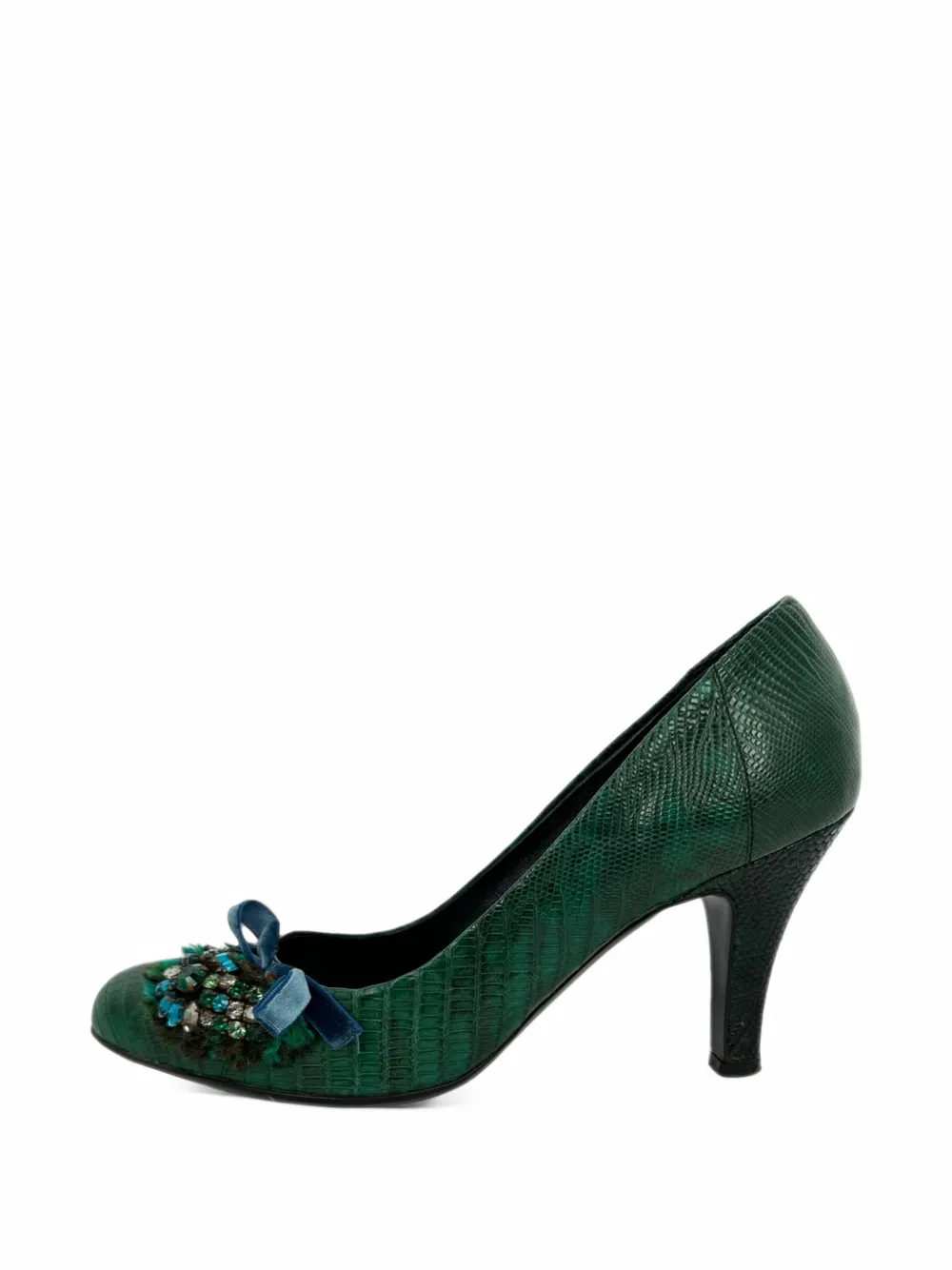 Prada Pre-Owned 2020s crystal-embellished pumps - Grün