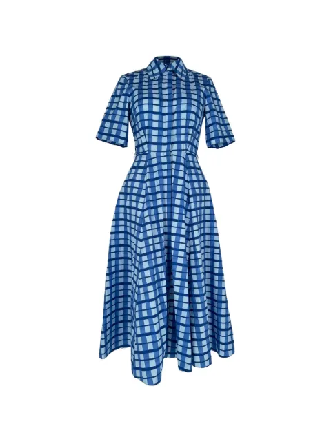 Emilia Wickstead robe-chemise mi-longue Rubie à carreaux