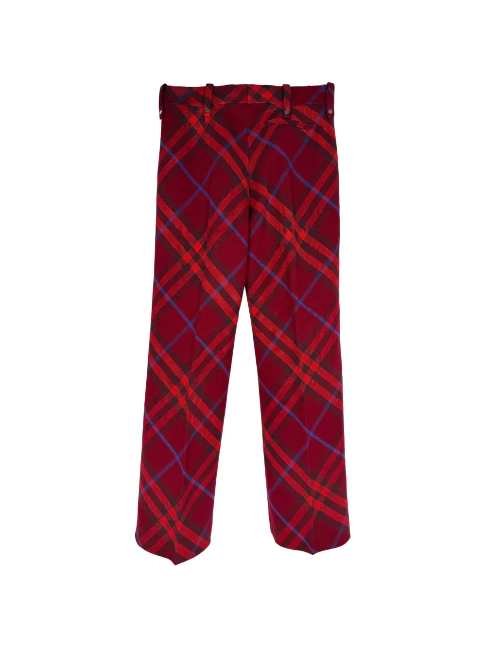 Burberry Pre-Owned checked straight-leg trousers - Red