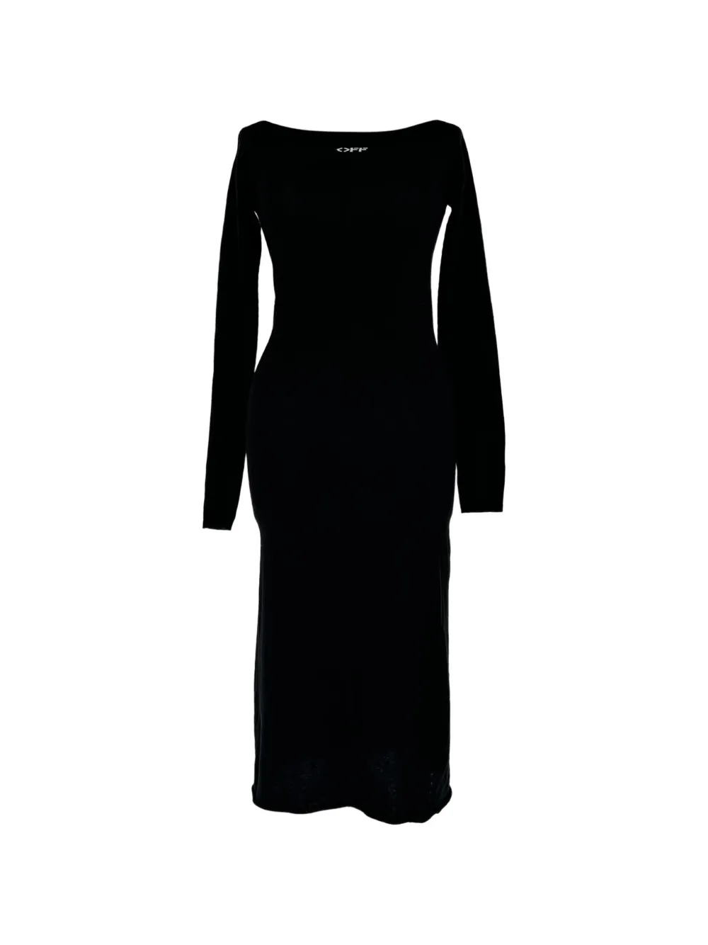 Off-White Pre-Owned 2020s logo-print maxi dress - Schwarz