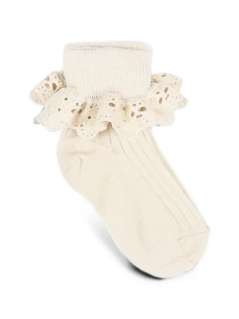 MP Denmark ruffled crochet-knit socks