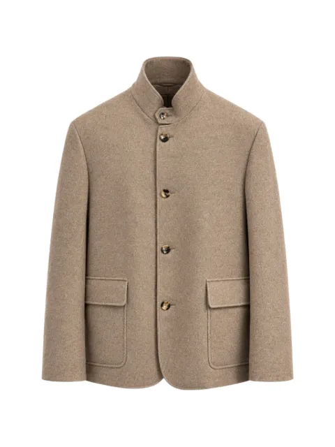 Agnona cashmere buttoned-collar jacket