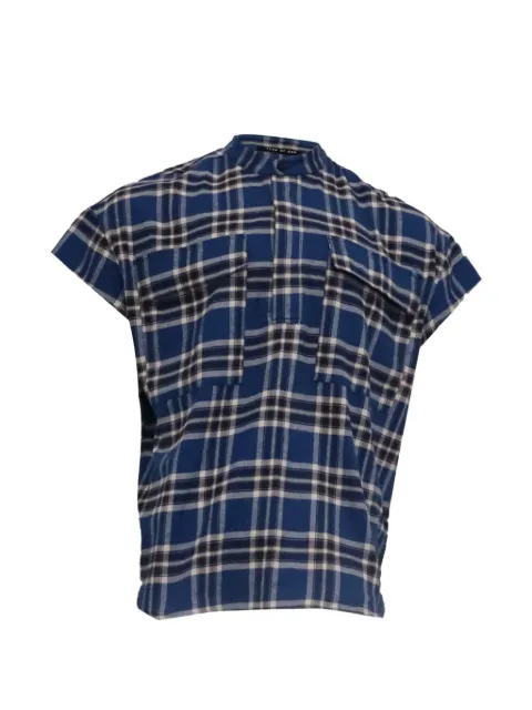 Fear Of God chaleco de franela con motivo de cuadros 2020