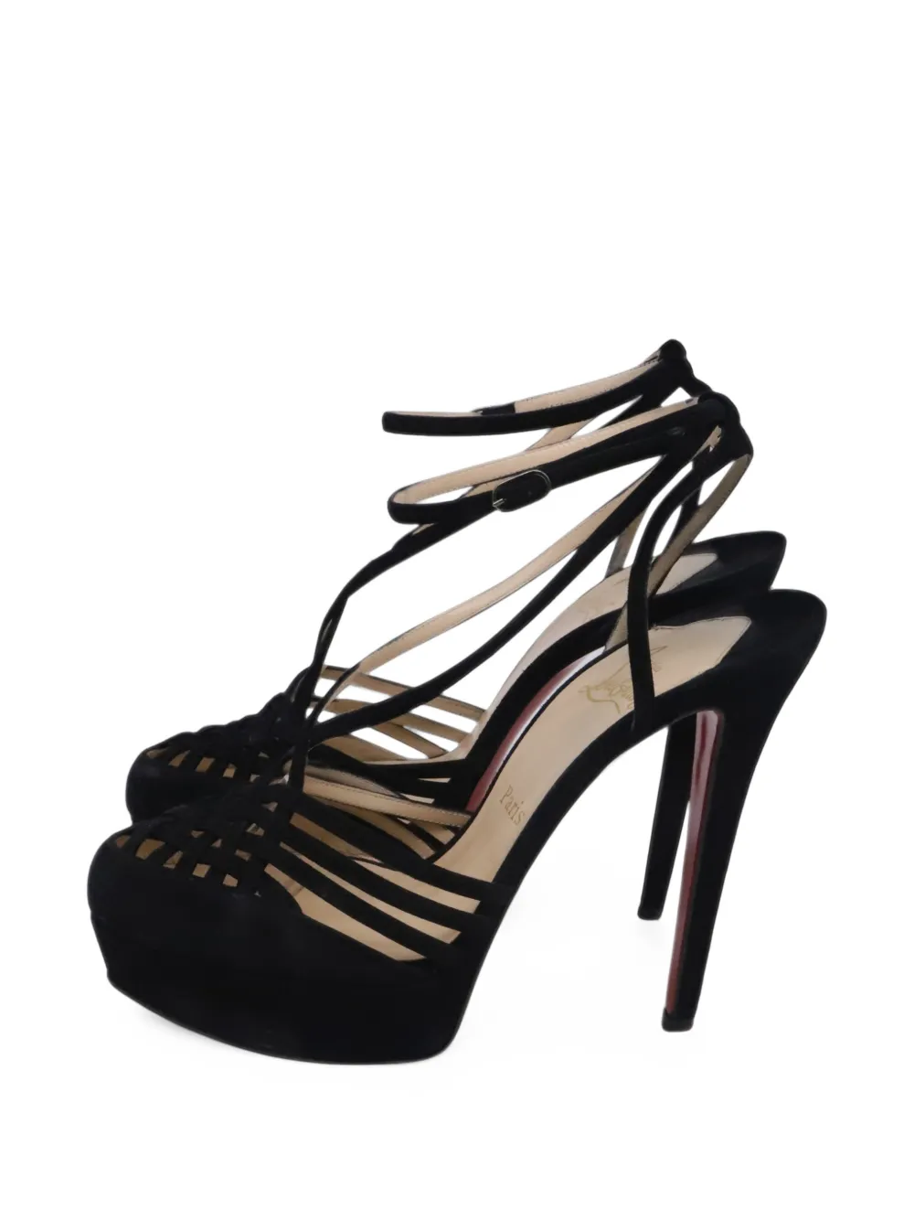 Christian Louboutin Pre-Owned criss-cross platform pumps - Schwarz