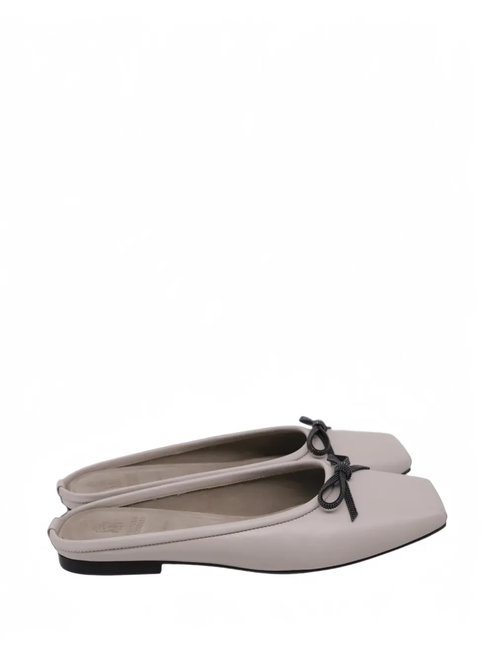 Brunello Cucinelli Vintage Monili bow mules - Nude