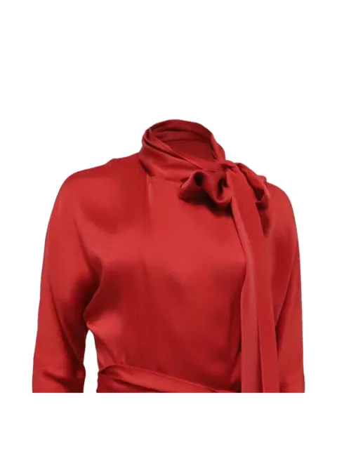 Sies Marjan tie-neck long-sleeve midi dress