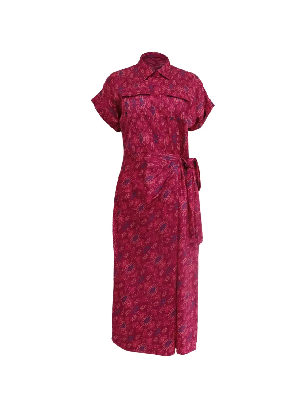 Coupons Ralph Tech Ralph Lauren Vintage 2020s Geo Print tie-waist Midi Dress | Pink | FARFETCH