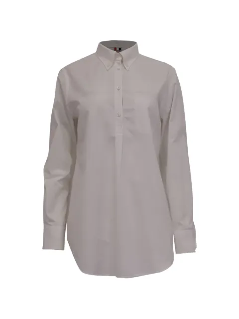 Thom Browne half-buttoned back-pleated shirt