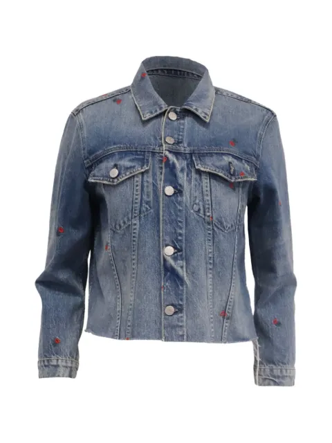 AMO Pop embroidered cropped denim jacket