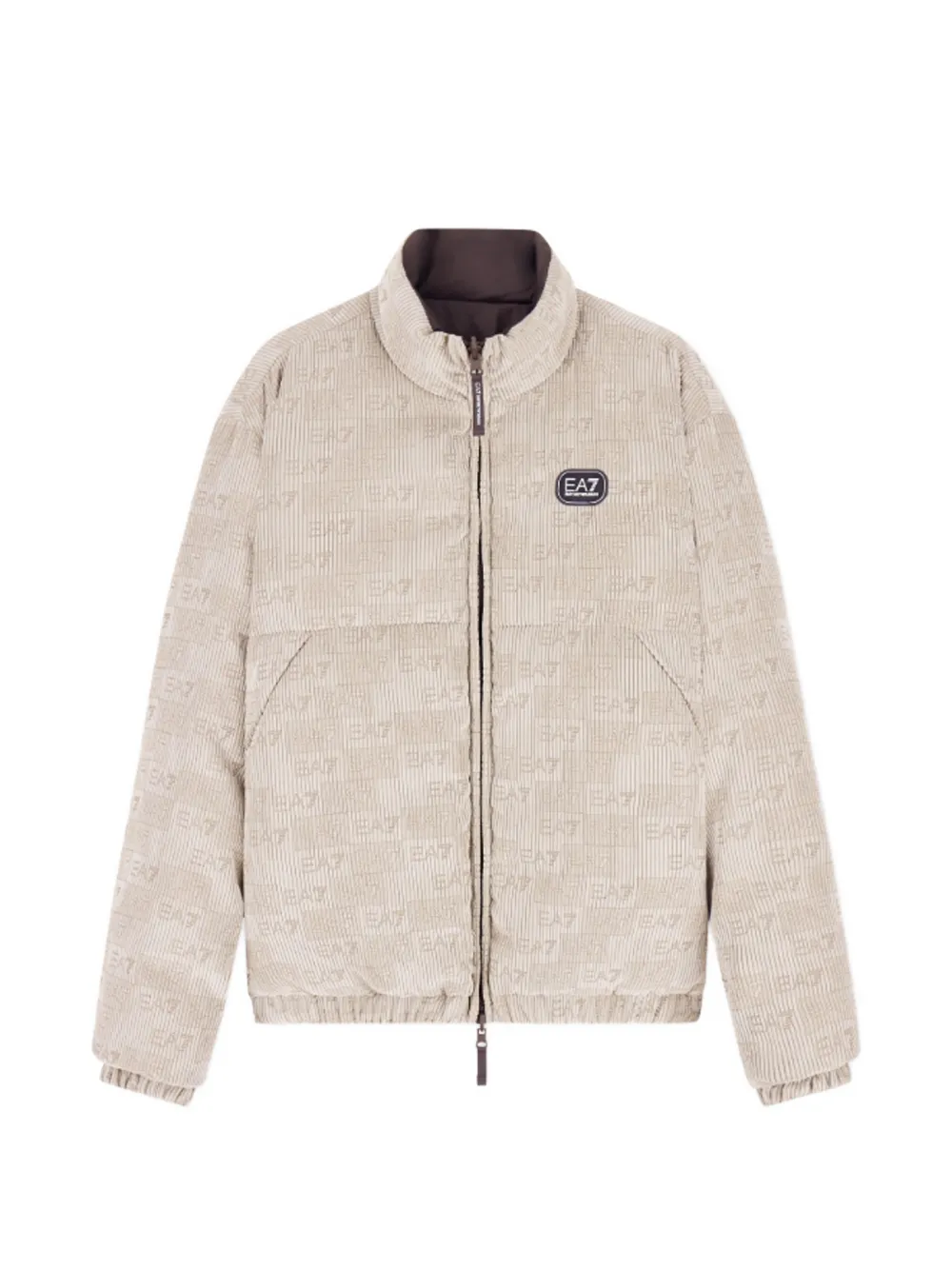 Ea7 Emporio Armani reversible corduroy-effect jacket - Neutrals