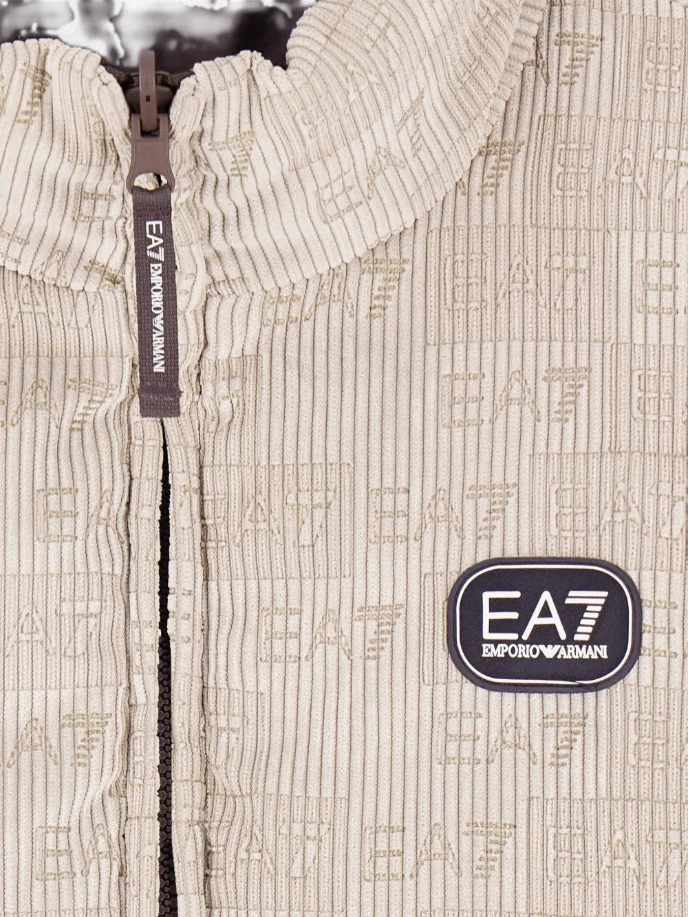 Ea7 Emporio Armani reversible corduroy-effect jacket Beige