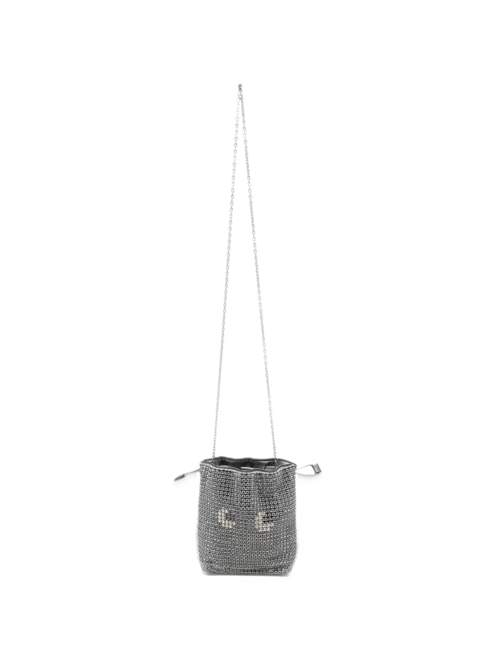 Anya Hindmarch crystal-embellished drawstring bag - Argento