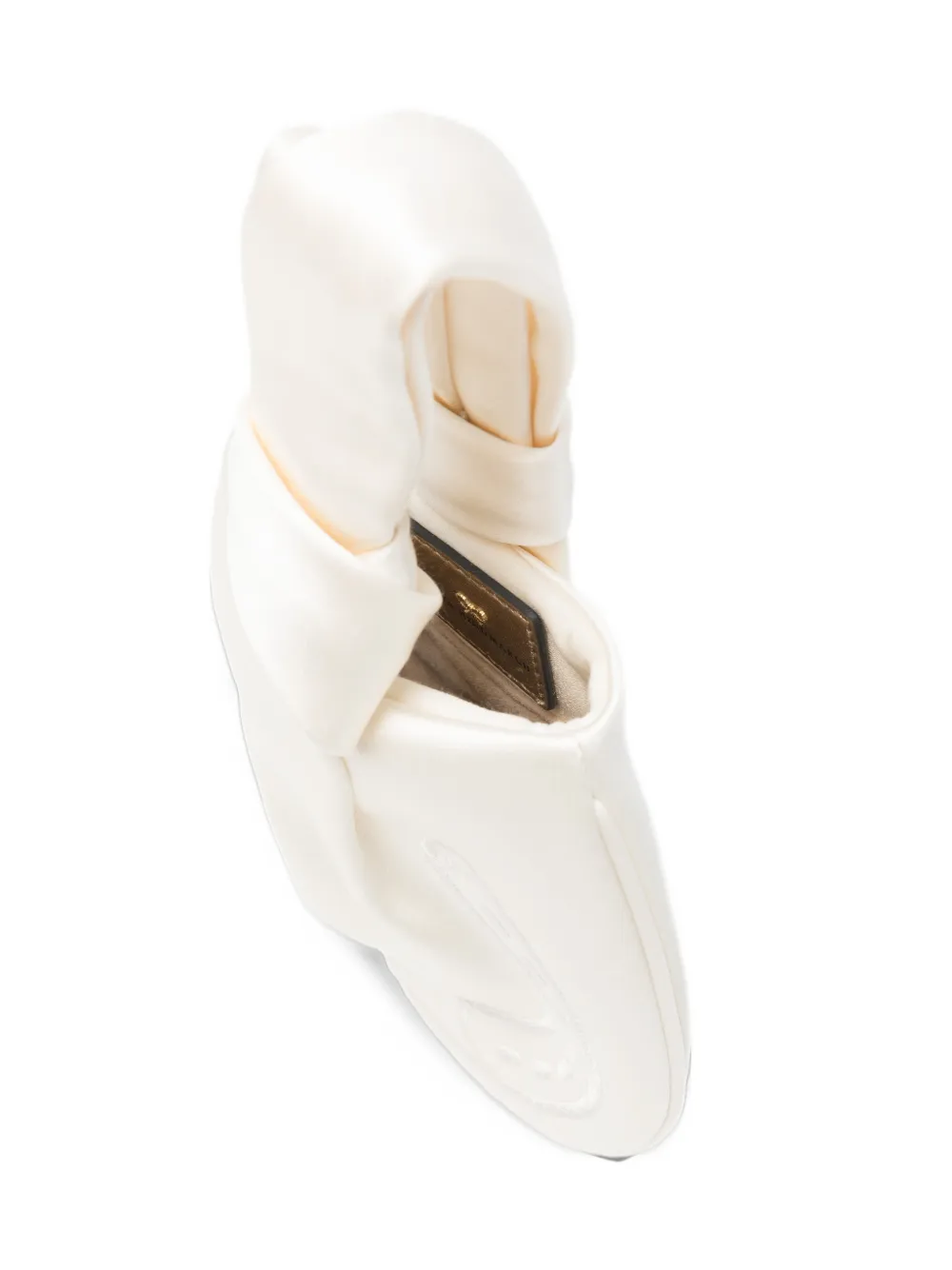 Anya Hindmarch Clutch met hoefijzermotief Beige
