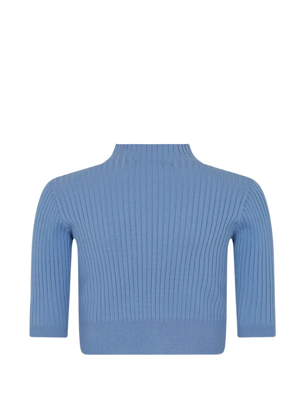 Roberto Cavalli Junior logo-embroidered ribbed sweater Blauw