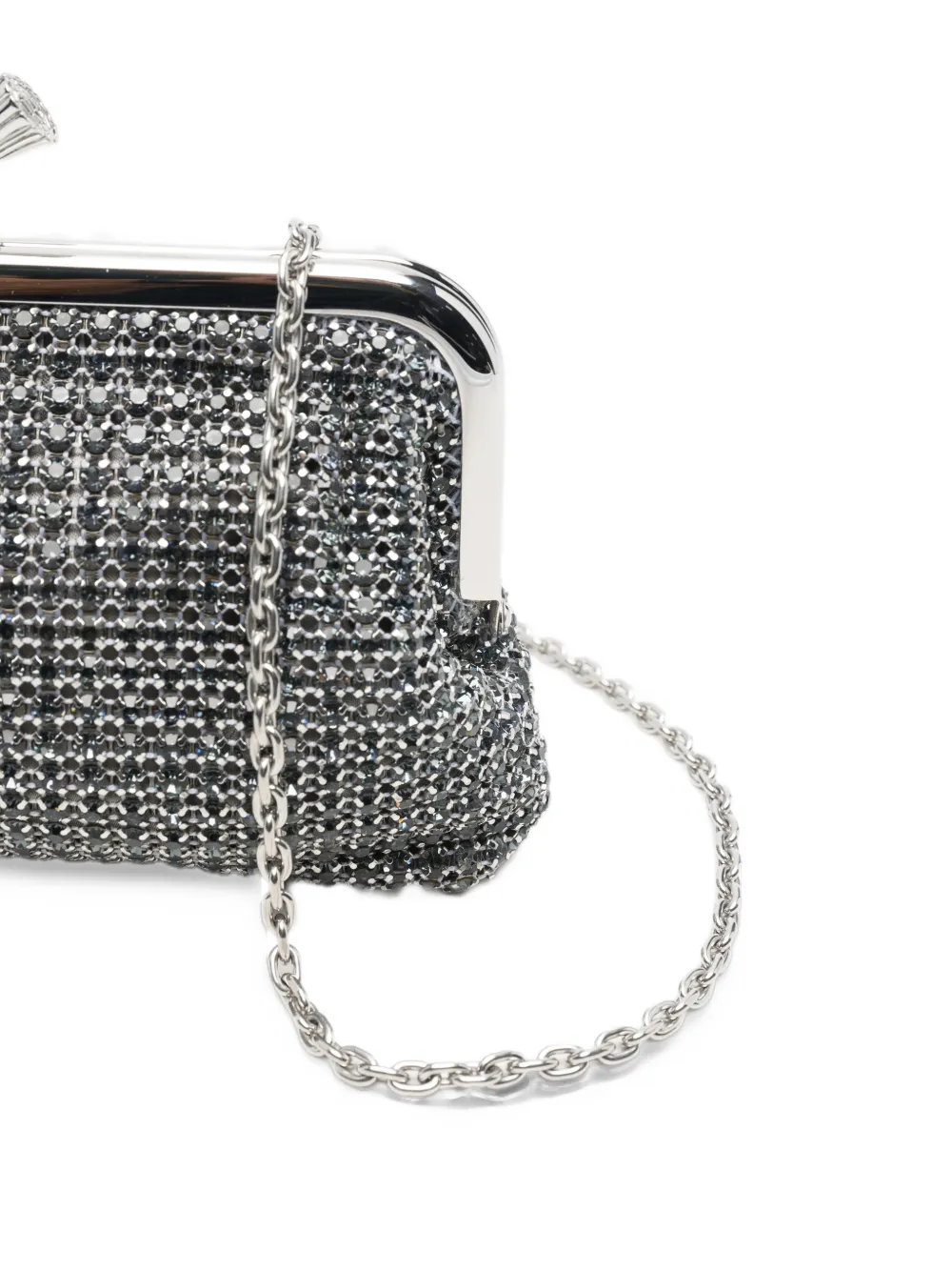 Anya Hindmarch Maud clutch verfraaid met kristallen Zilver