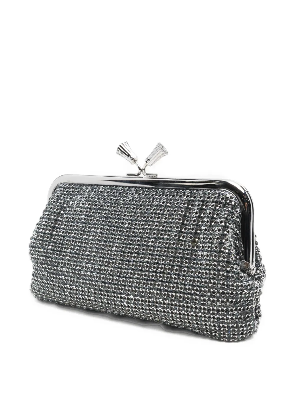 Anya Hindmarch Maud clutch verfraaid met kristallen Zilver