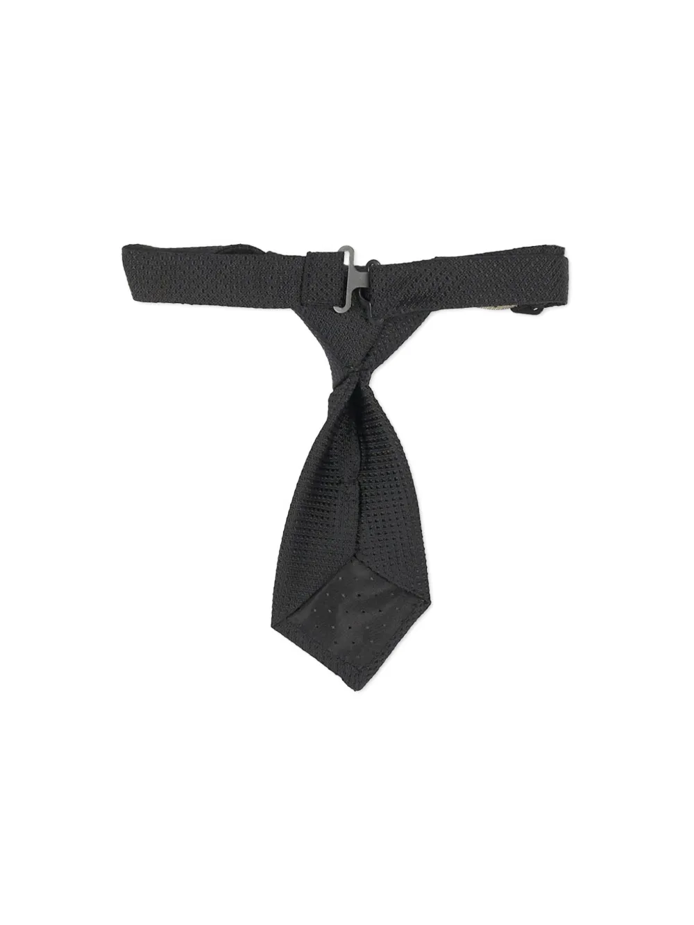 Sergio Carignani textured silk tie Zwart