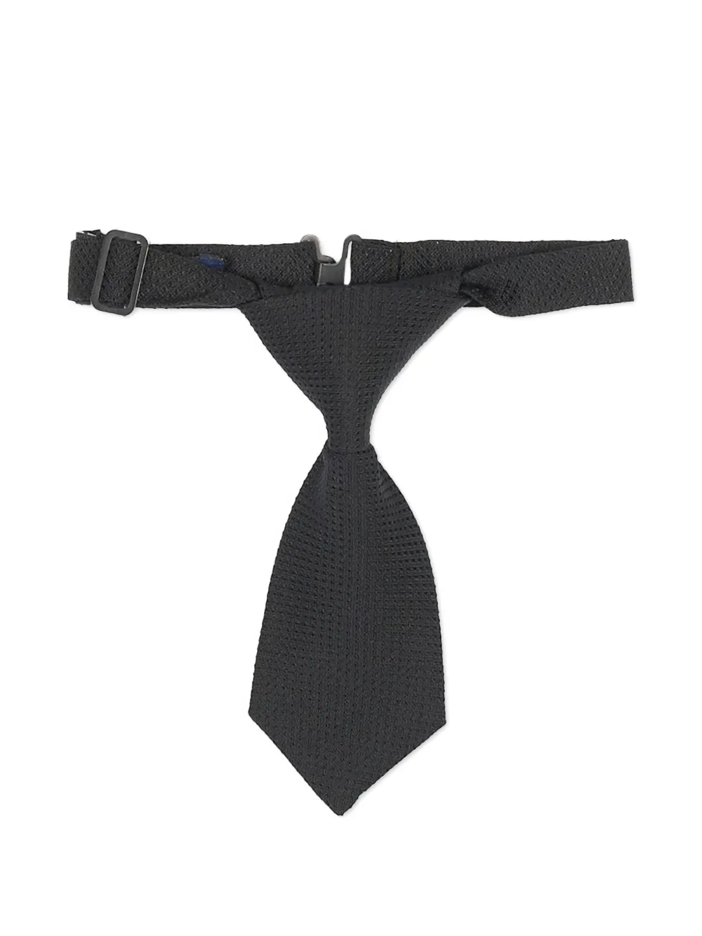Sergio Carignani textured silk tie Zwart