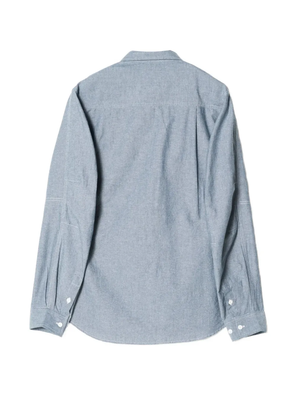Maharishi 7711 Human logo-embroidered pocket-detail shirt Blauw