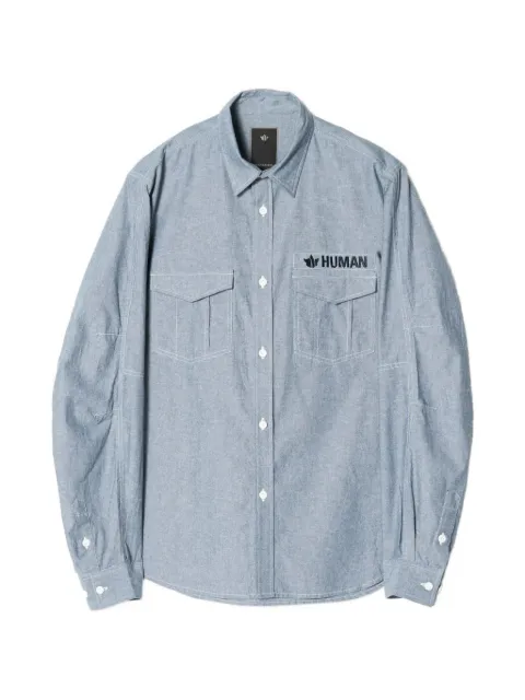Maharishi 7711  Human logo-embroidered pocket-detail shirt