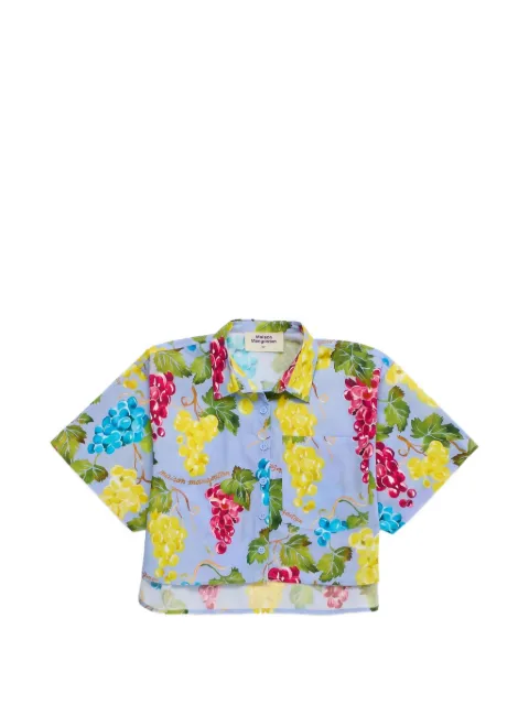 MAISON MANGOSTAN KIDS Uvas grape-print cropped shirt