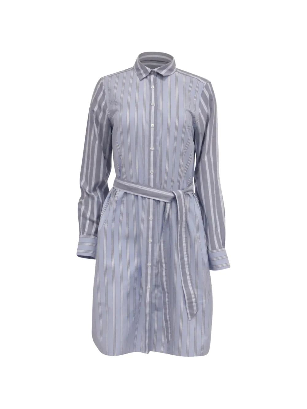 Brooks Brothers striped belted shirt dress - Blau