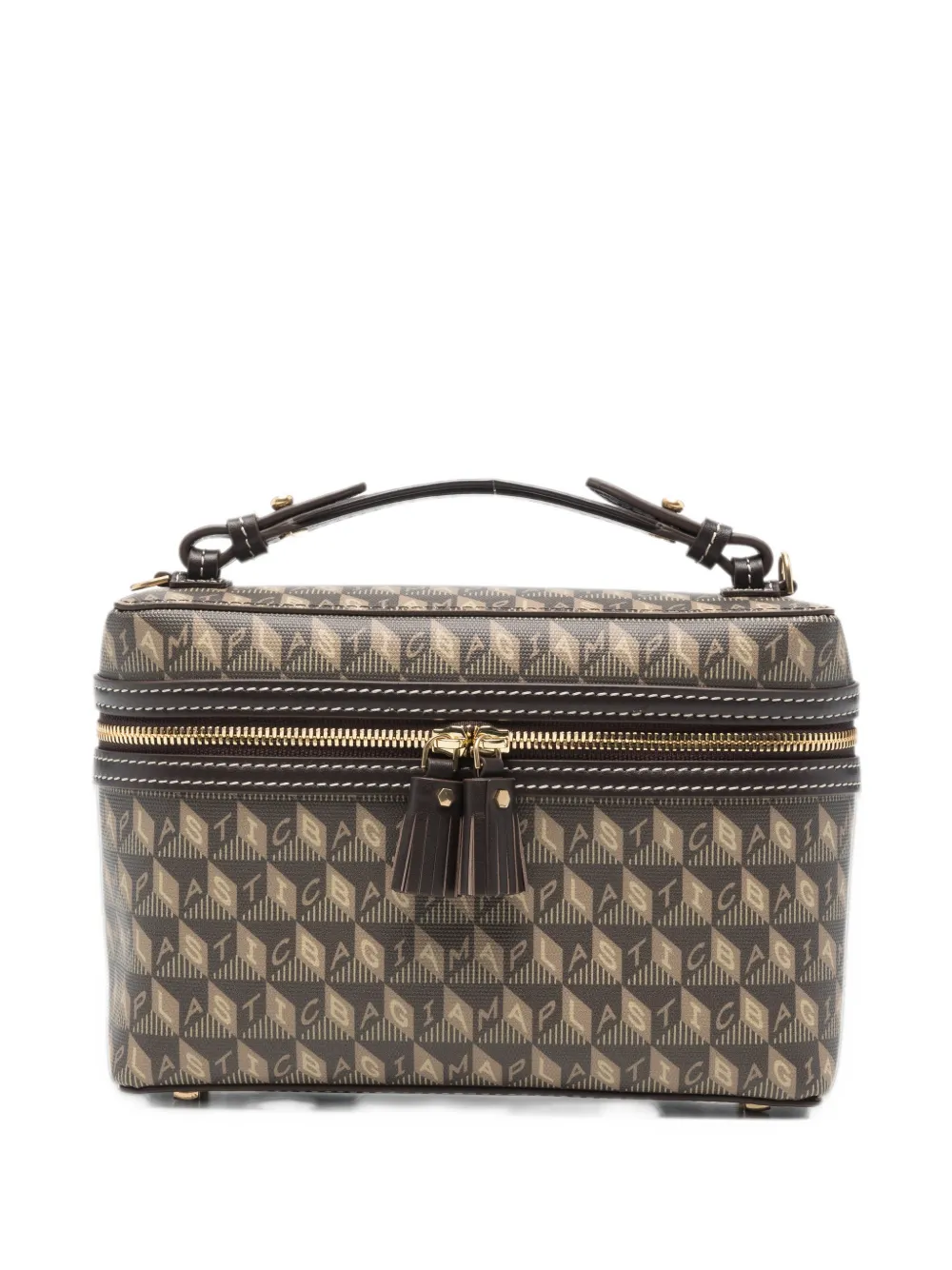 Anya Hindmarch I Am A Plastic Bag monogram-print tote bag - Marrone