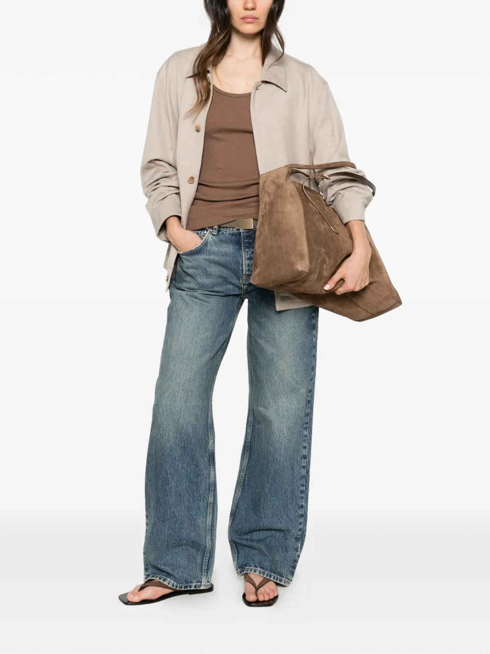 Brunello Cucinelli ribbed-knit Monili-chain tank top Bruin