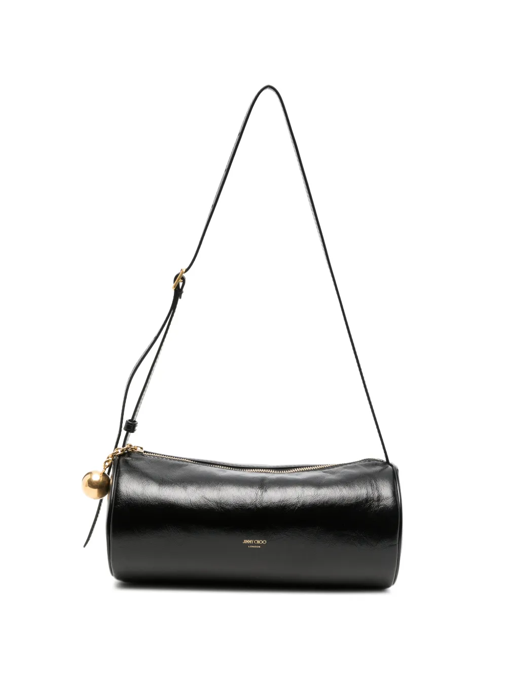 Jimmy Choo Tube Mini leren clutch Zwart