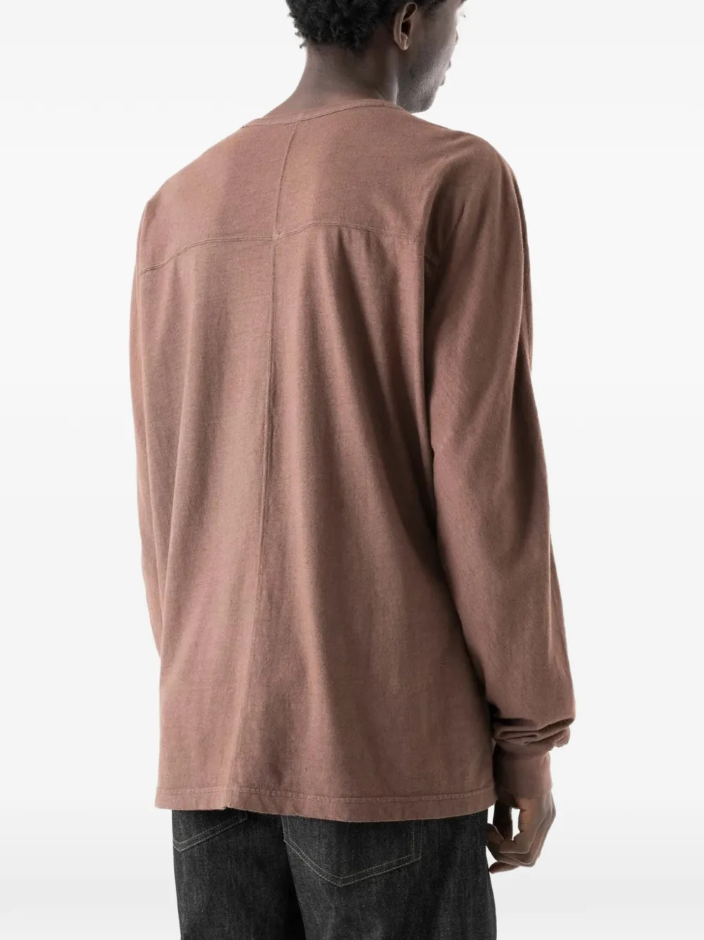 Maharishi 245 Hemp Cross Loose long-sleeve T-shirt Bruin