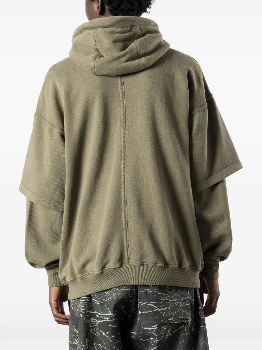 Maharishi Hoodie met dubbellaagse mouwen Groen