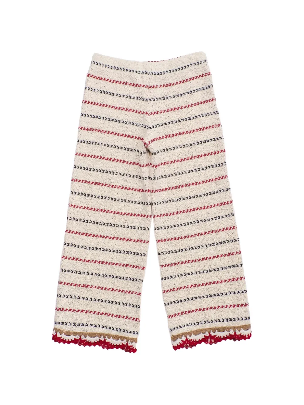 MAISON MANGOSTAN KIDS Barcos horizontal-stripe trousers Beige
