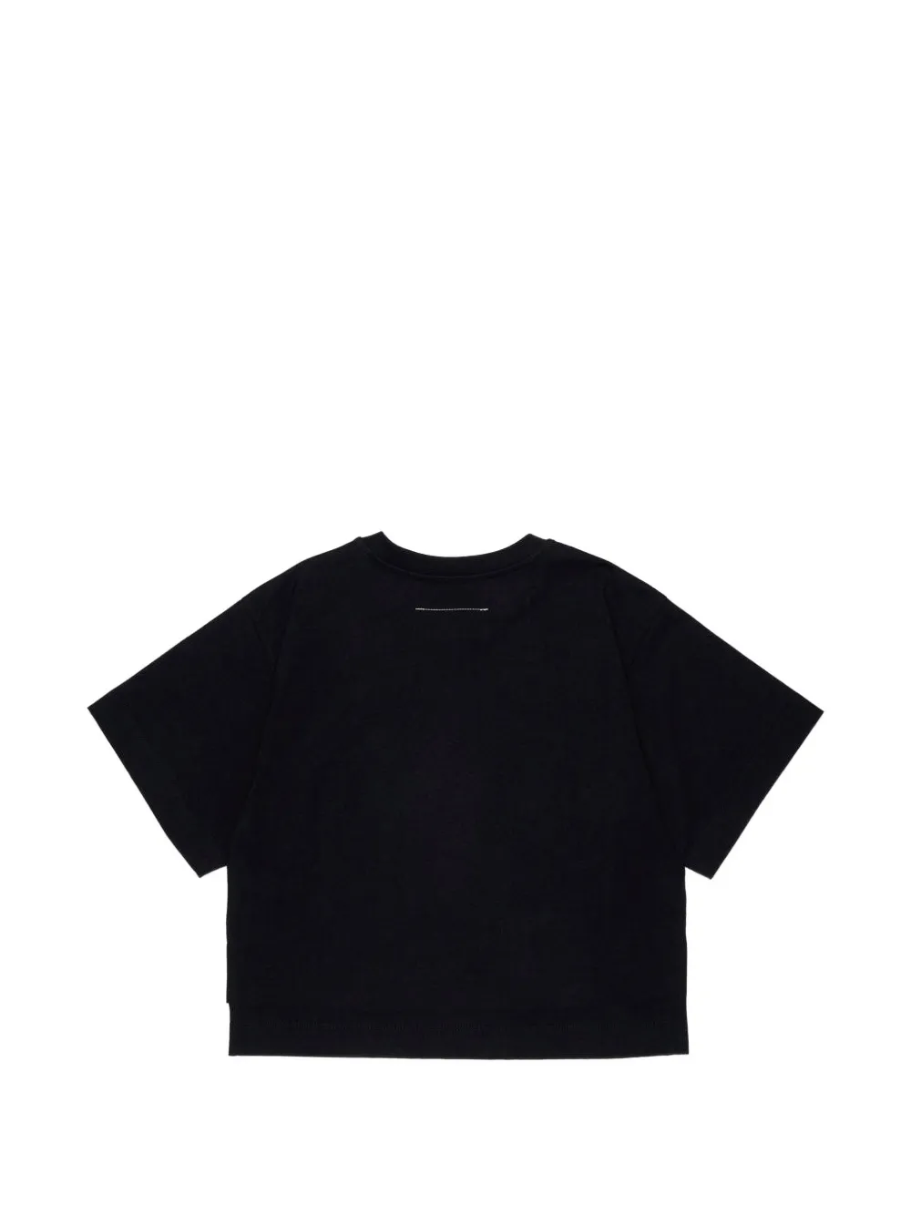 MM6 Maison Margiela Kids shimmering-logo T-shirt Zwart