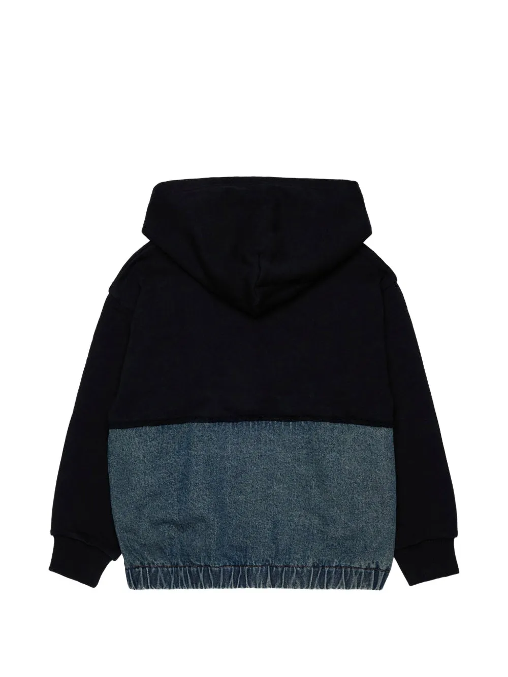 MM6 Maison Margiela Kids two-tone hoodie Zwart