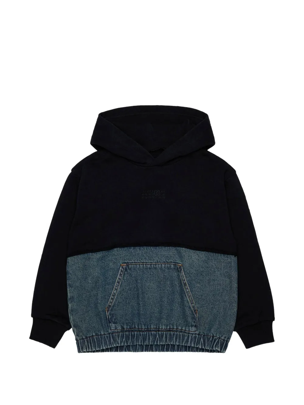 MM6 Maison Margiela Kids two-tone hoodie Zwart