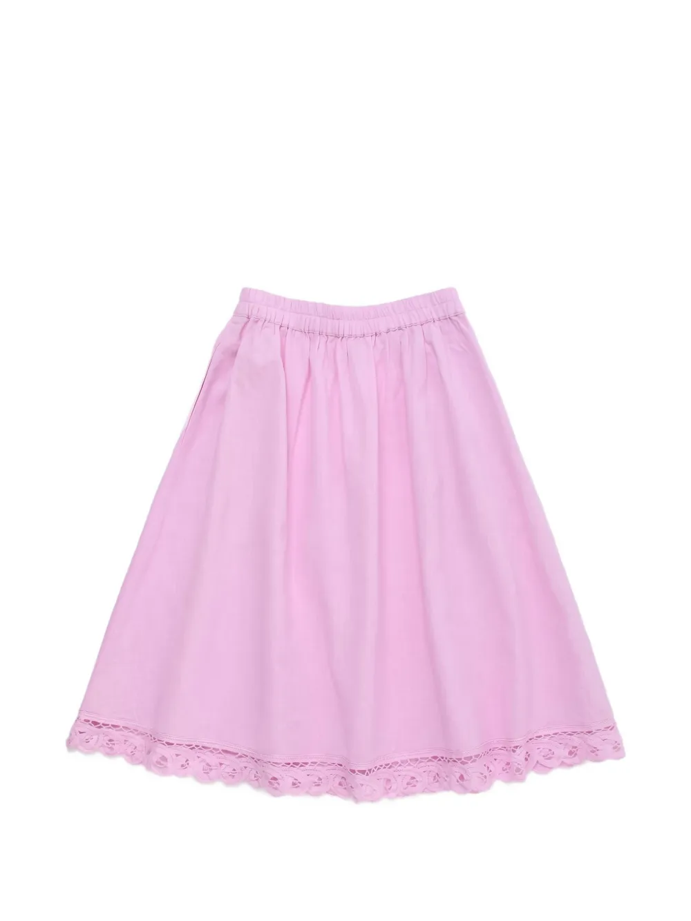 MAISON MANGOSTAN KIDS Isla lace-trim midi skirt Roze