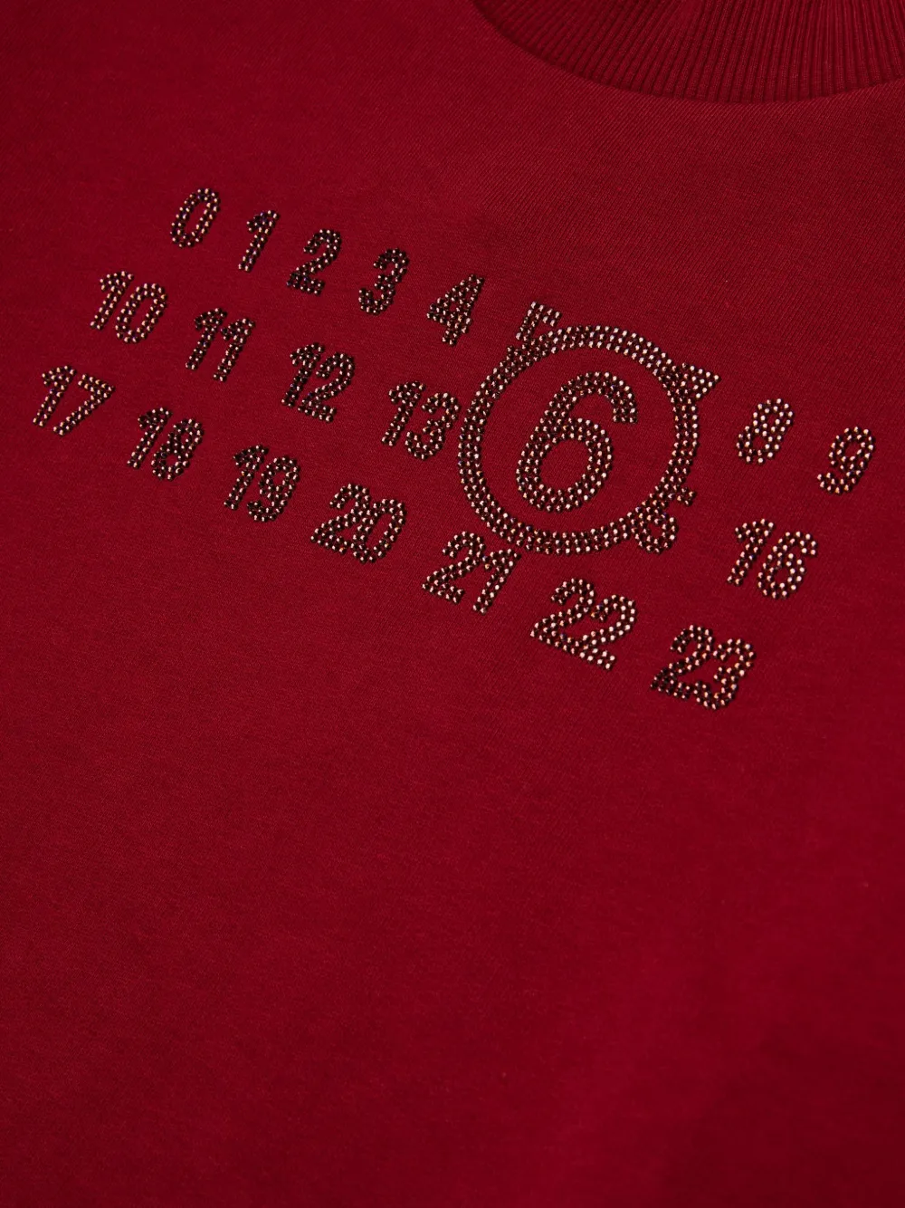 MM6 Maison Margiela Kids shimmering cropped sweater Rood