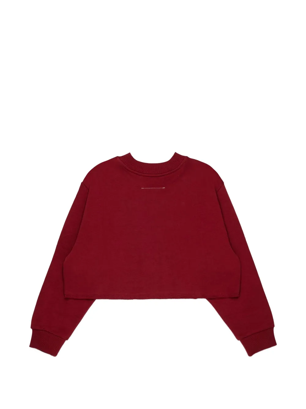 MM6 Maison Margiela Kids shimmering cropped sweater Rood