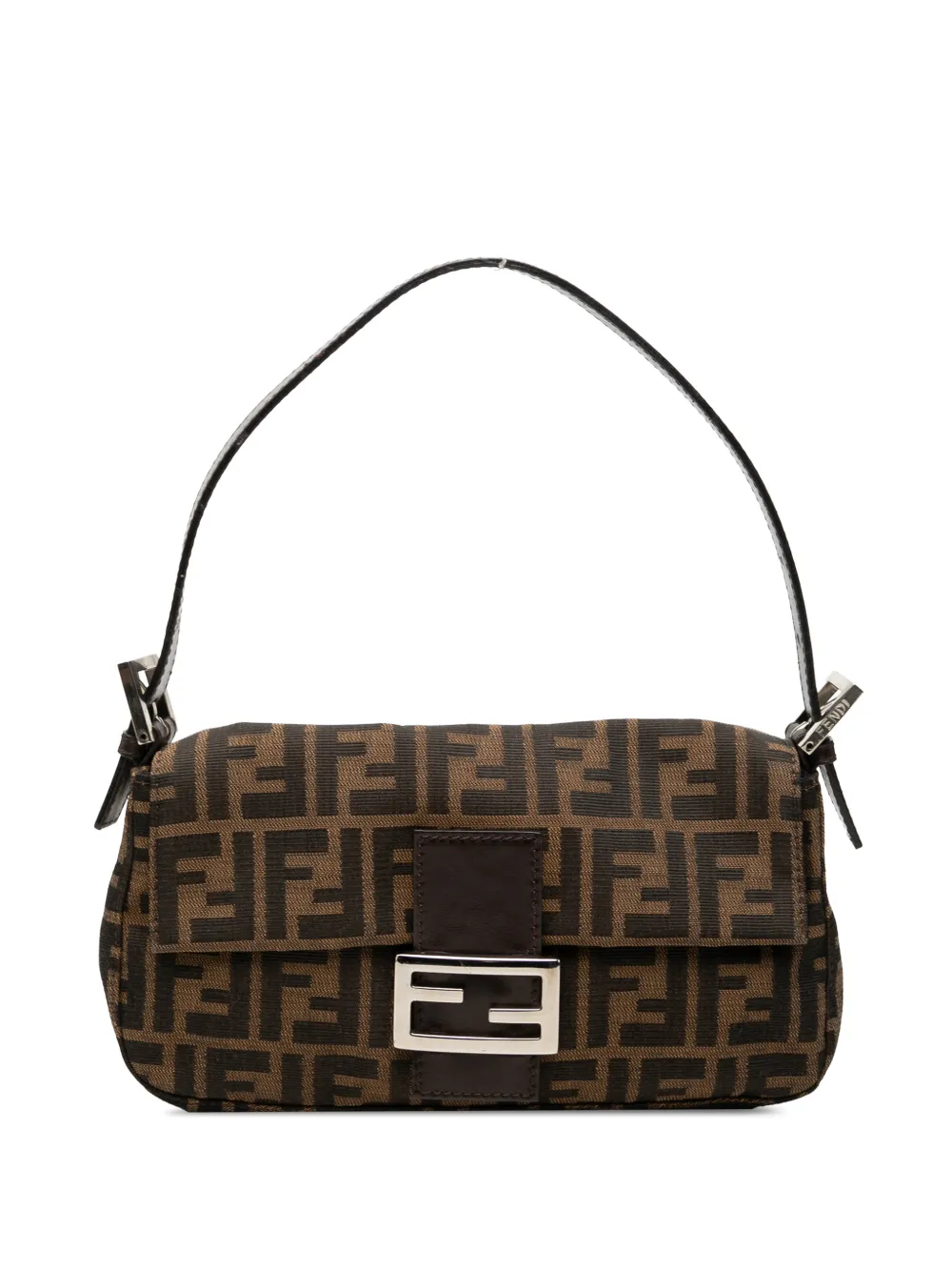 Fendi Pre-Owned 20th Century Zucca Canvas Baguette shoulder bag - Braun