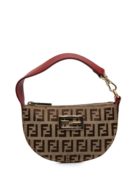 Fendi Pre-Owned bolsa de mano Half Moon mini de lona Zucchino del siglo XX