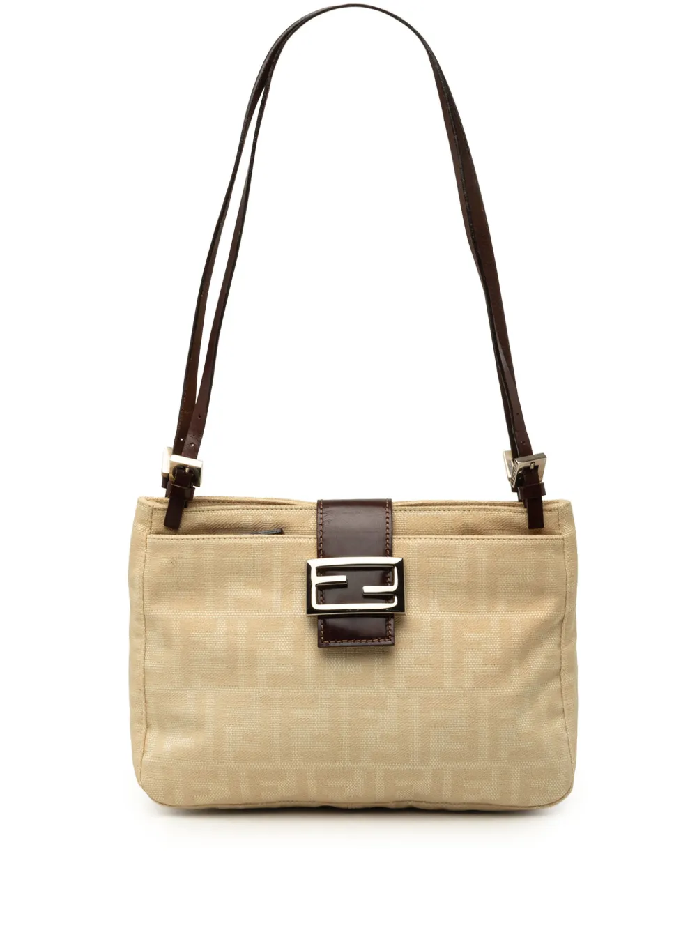 Fendi Pre-Owned 1990-2010 Zucca Canvas shoulder bag - Nude