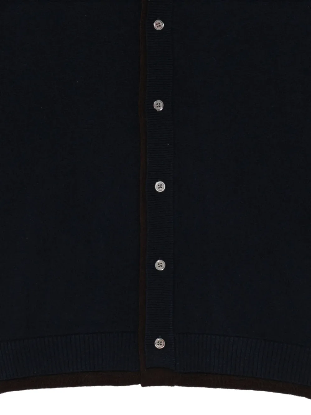 Low Brand Button-up vest met V-hals Blauw