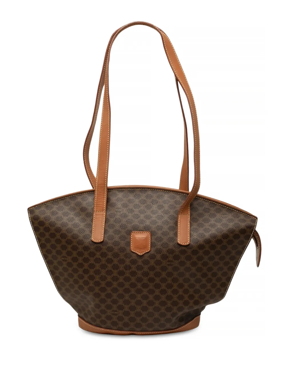 Celine Pre-Owned 2006 Macadam Coated Canvas shoulder bag - Braun