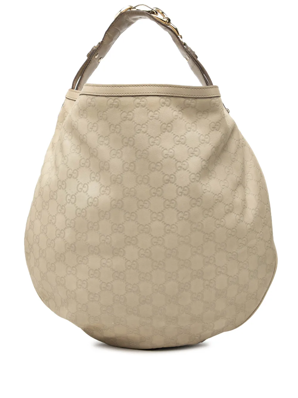 Gucci Pre-Owned 2000-2015 Guccissima Horsebit Wave hobo bag - Braun