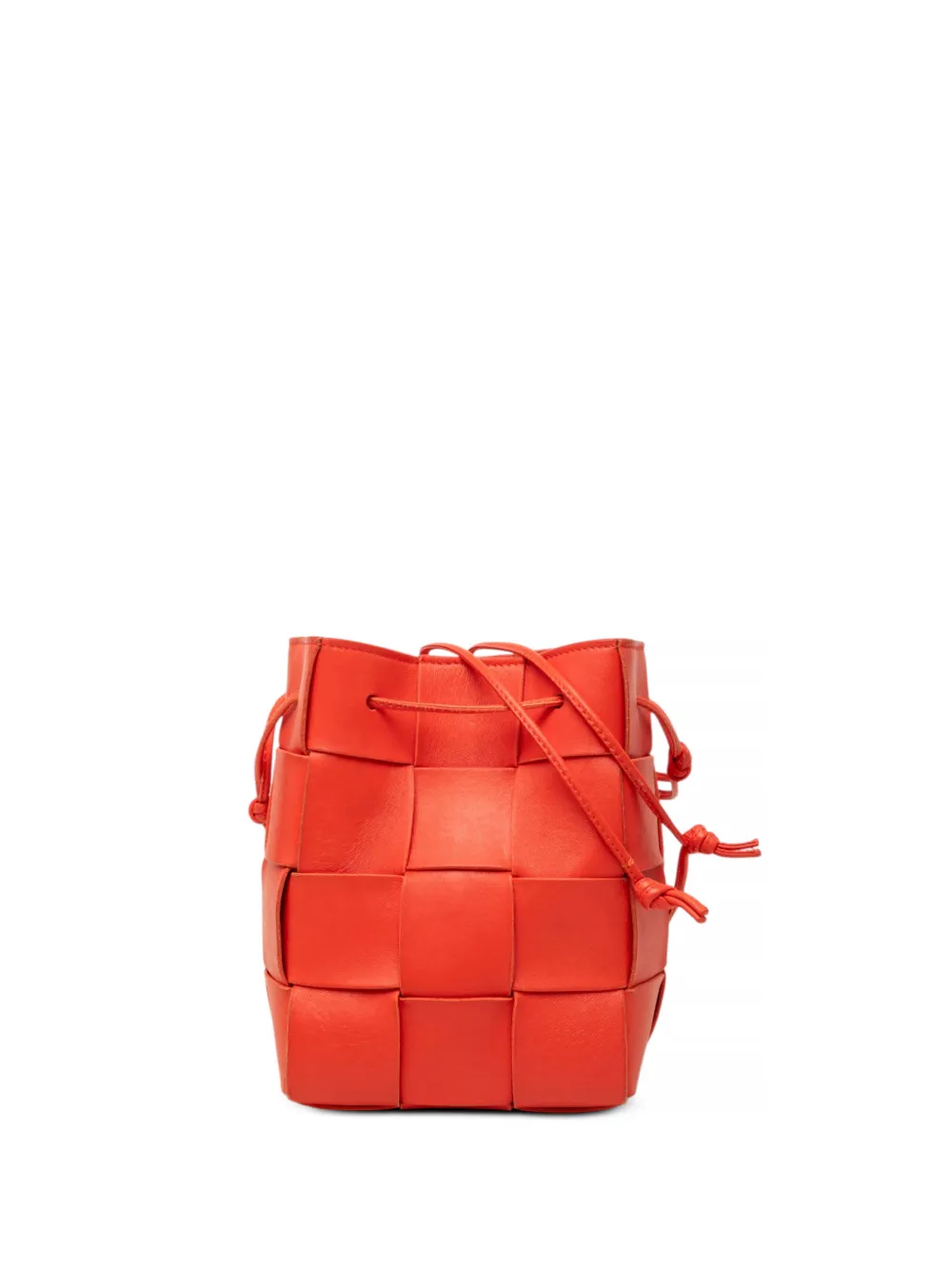 Bottega Veneta Pre-Owned 2012-2026 Small Nappa Maxi Intrecciato Cassette bucket bag - Red