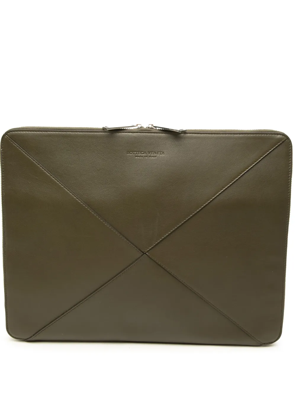 Bottega Veneta Pre-Owned 2012-2026 Leather Portfolio clutch bag - Brown