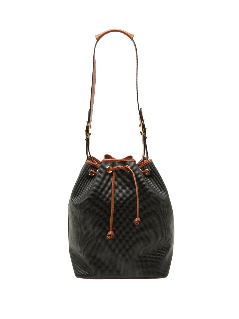 Bottega Veneta Pre-Owned 2000-2007 Textured Calfskin Marco Polo bucket bag - Black