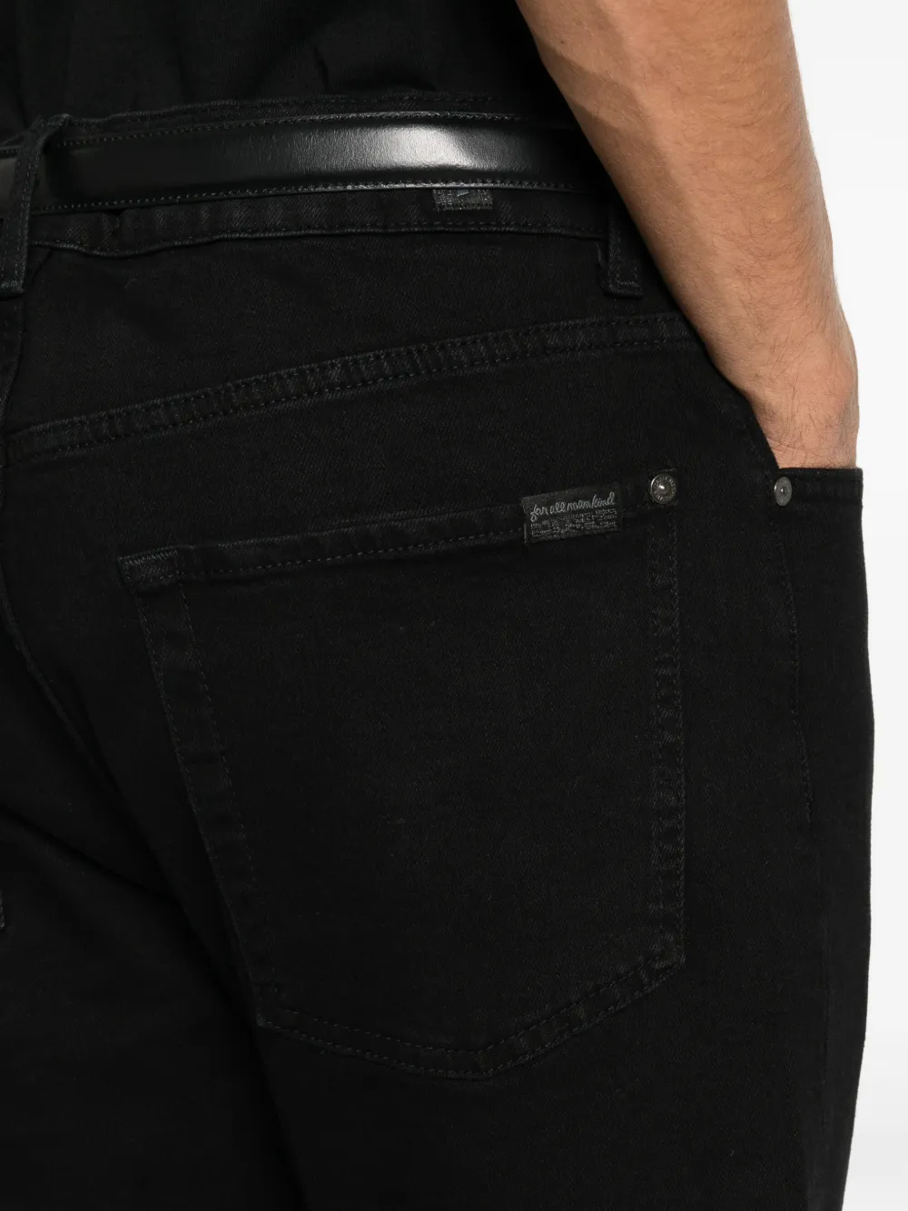 7 For All Mankind straight-leg jeans Zwart