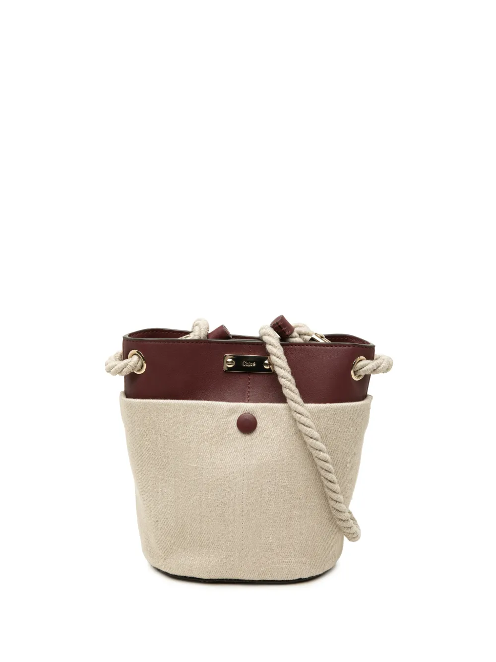 Chloé Pre-Owned 2022 Small Canvas Key bucket bag - Nude